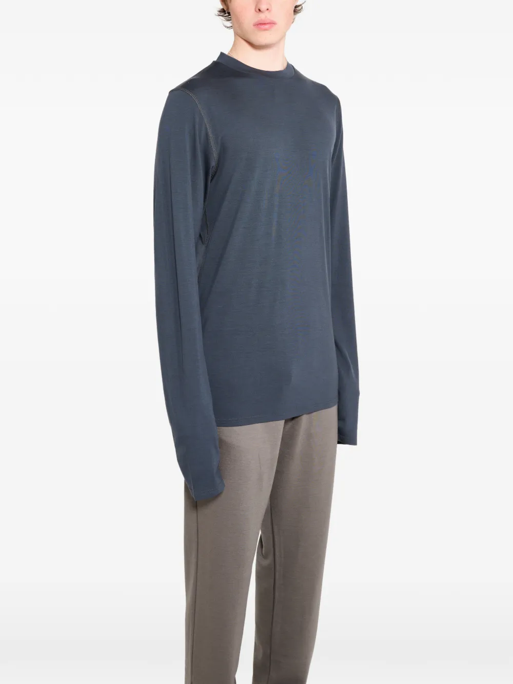 Rier T-shirt met ronde hals Blauw