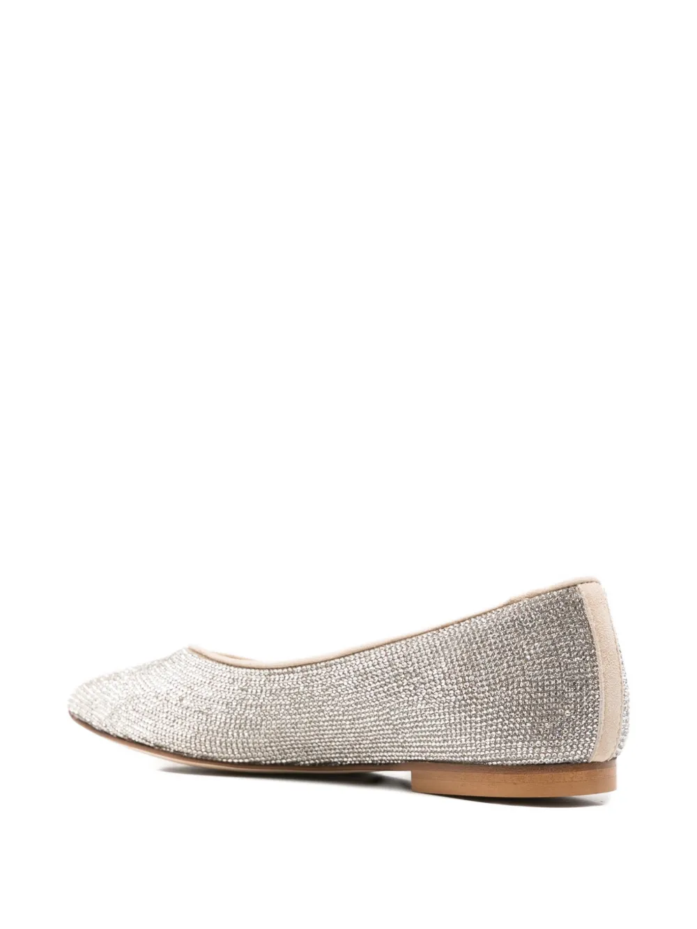 Anna F. embellished pointed-toe ballet flats Grijs