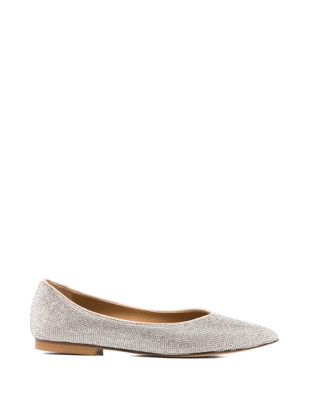 Anna F. embellished pointed-toe ballet flats - Grigio