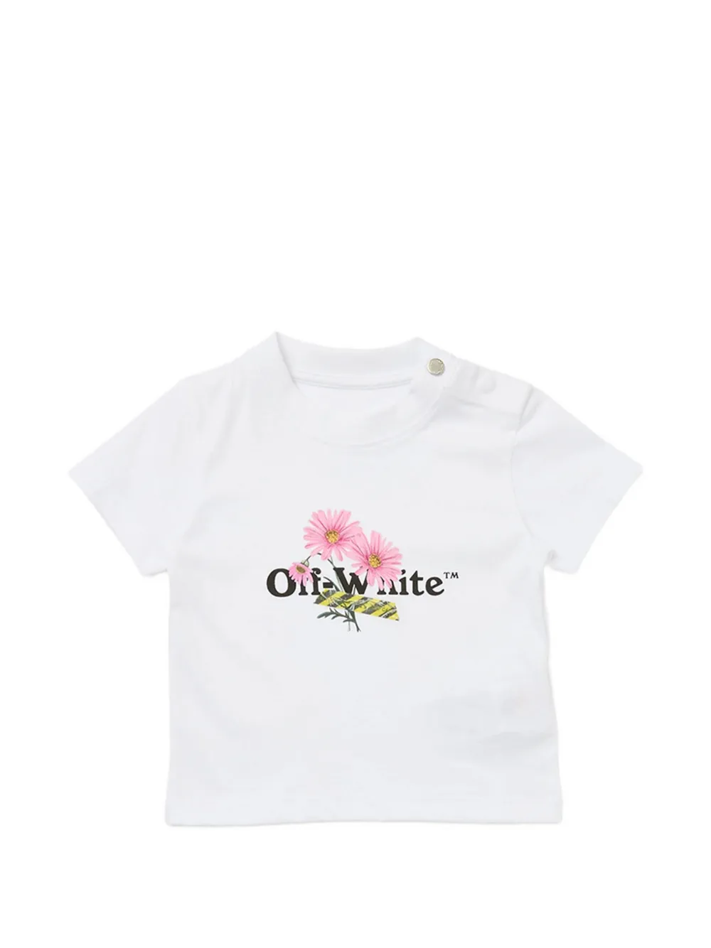 Off-White Kids floral-print short-sleeved T-shirt - Bianco