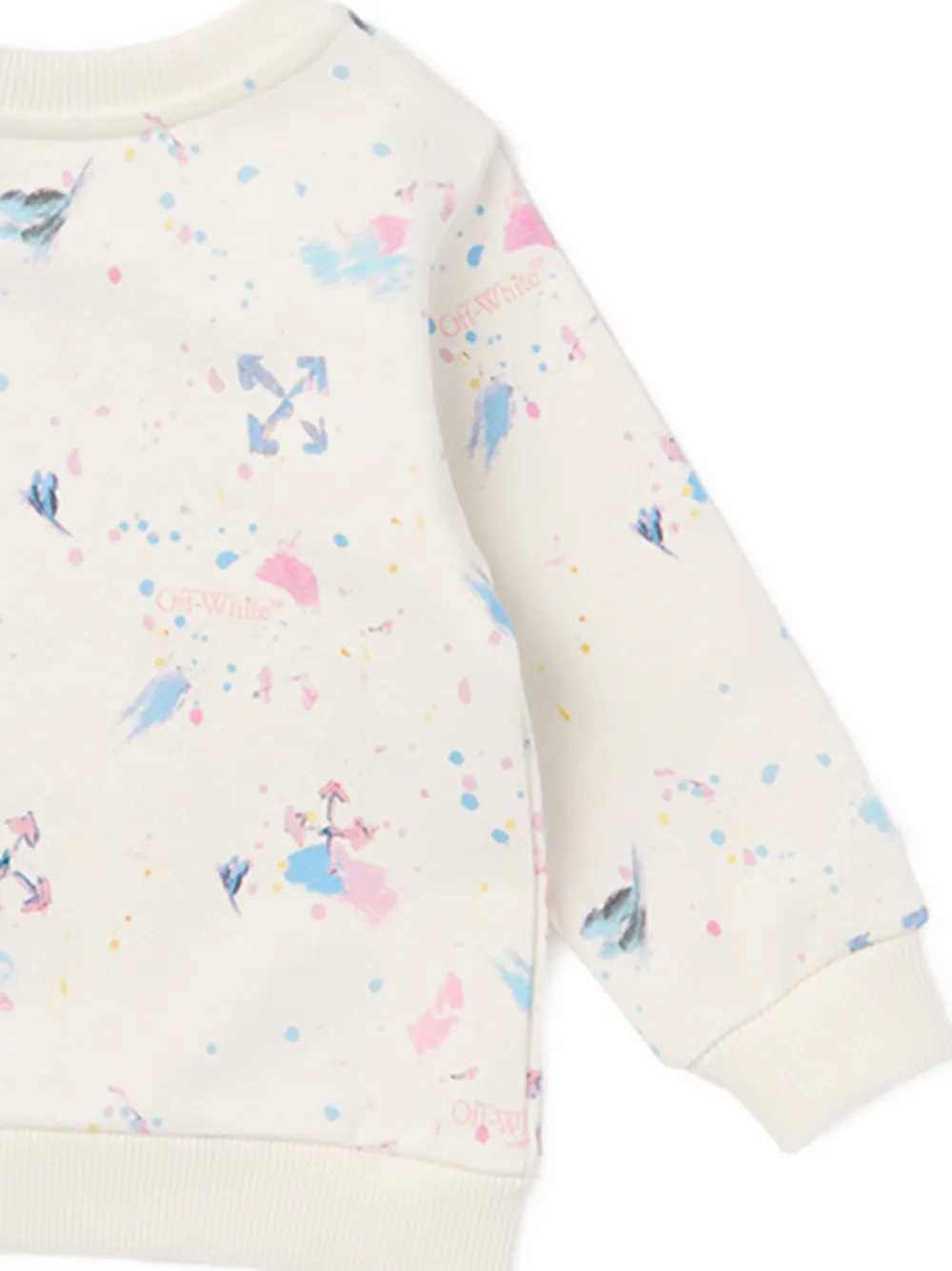 Off-White Kids Arrow Splat AOP sweater Beige