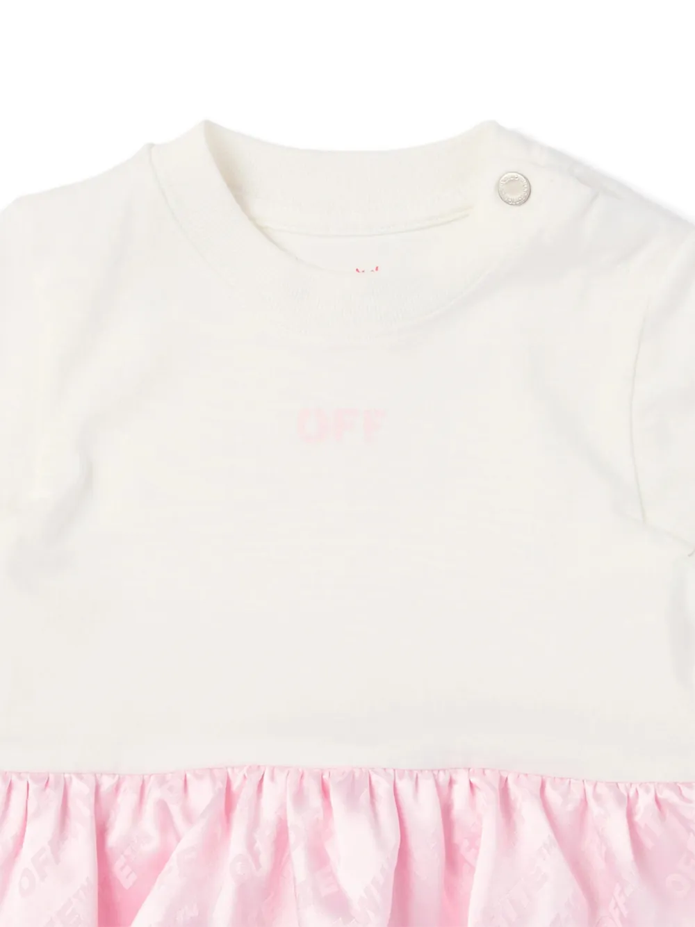 Off-White Kids Gelaagde jurk met ruches Wit