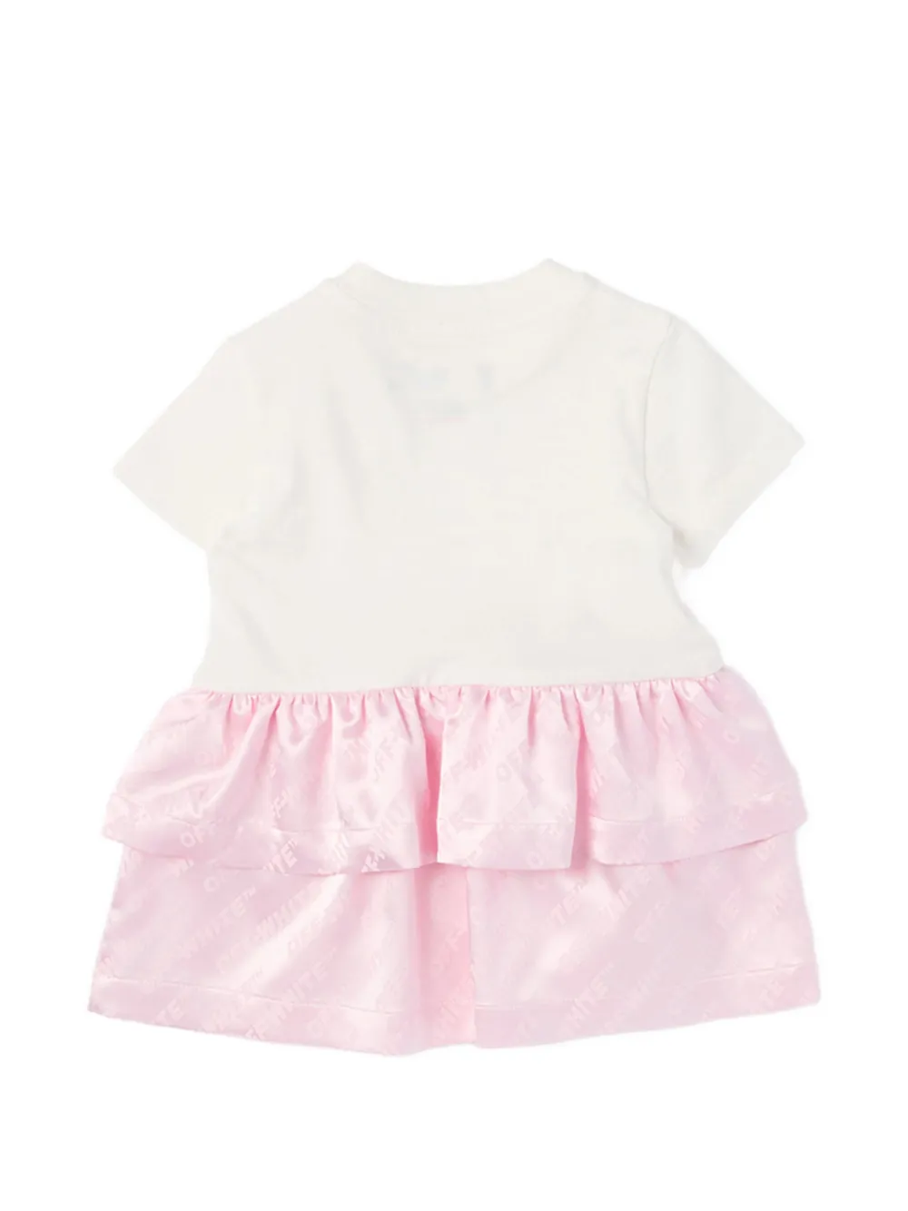 Off-White Kids Gelaagde jurk met ruches Wit