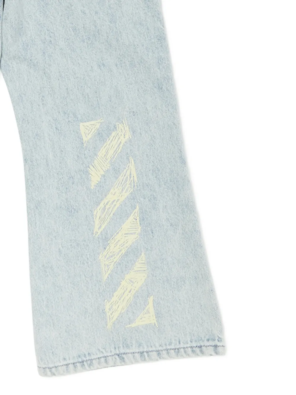 Off-White Kids Diag jeans Blauw