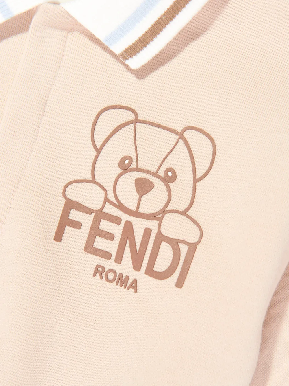 Fendi Kids Polotrui met teddybeerprint Beige