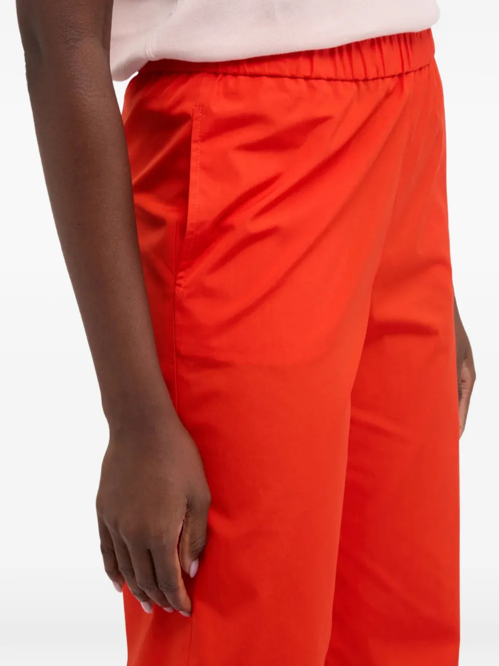 ASPESI Broek met elastische taille Rood