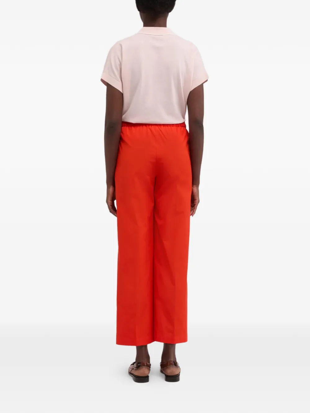 ASPESI Broek met elastische taille Rood