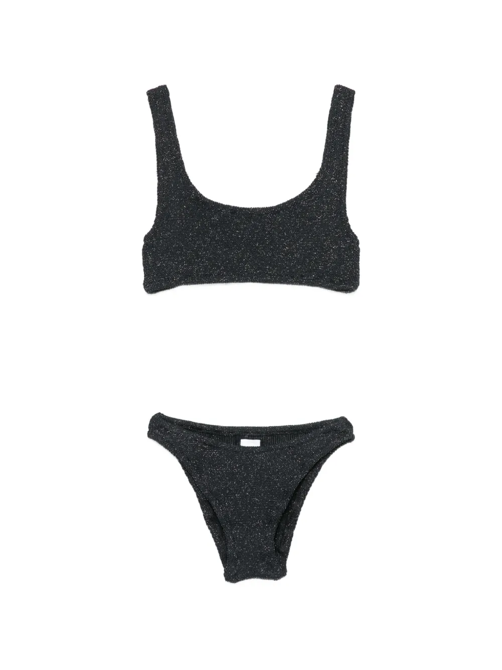 MC2 Saint Barth Kids Baker W glitter-effect bikini - Nero