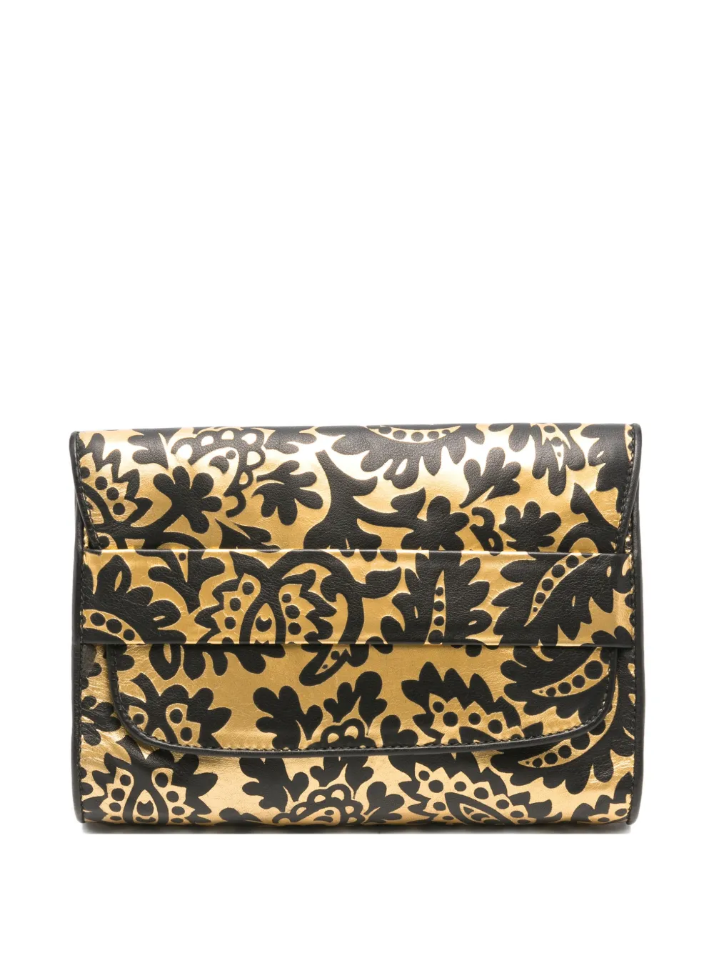 Valentino Garavani Pre-Owned 1980s printed clutch bag - Gold