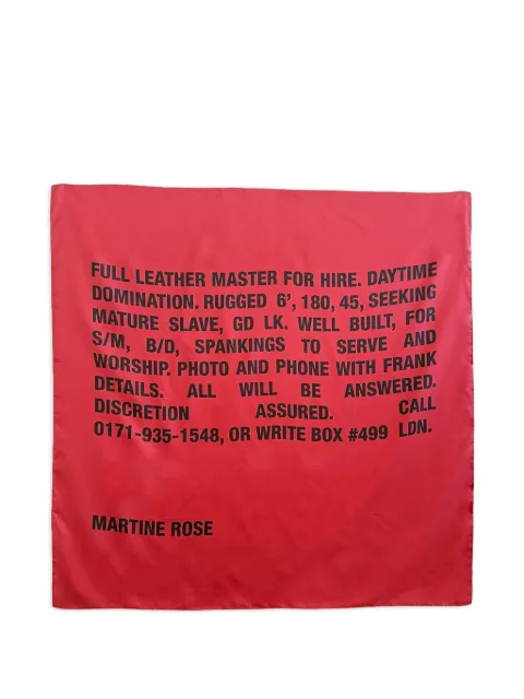 Martine Rose logo-lettering scarf
