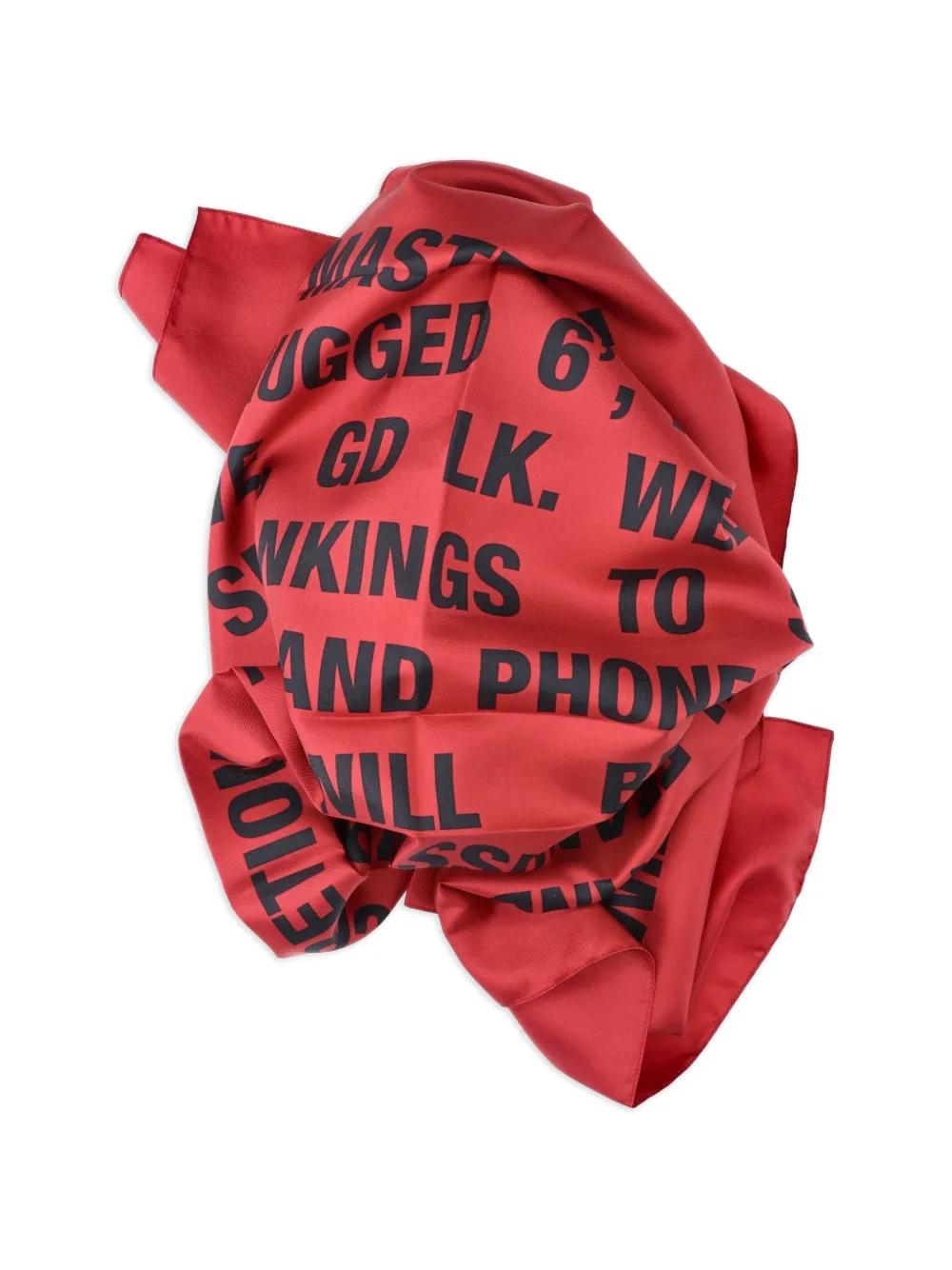 Martine Rose Sjaal met logo Rood