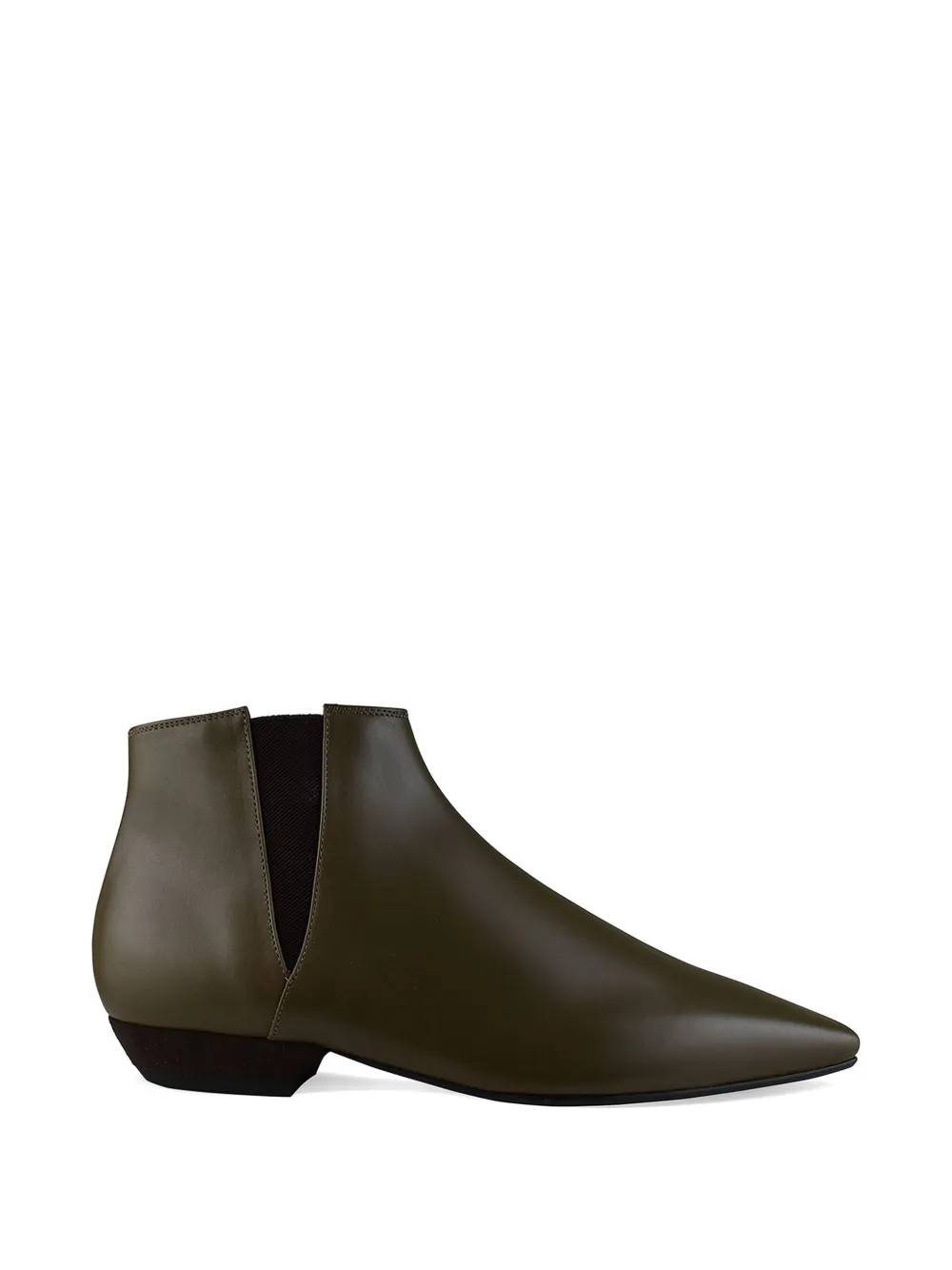 Loro Piana Sumire pointed-toe ankle boots Groen