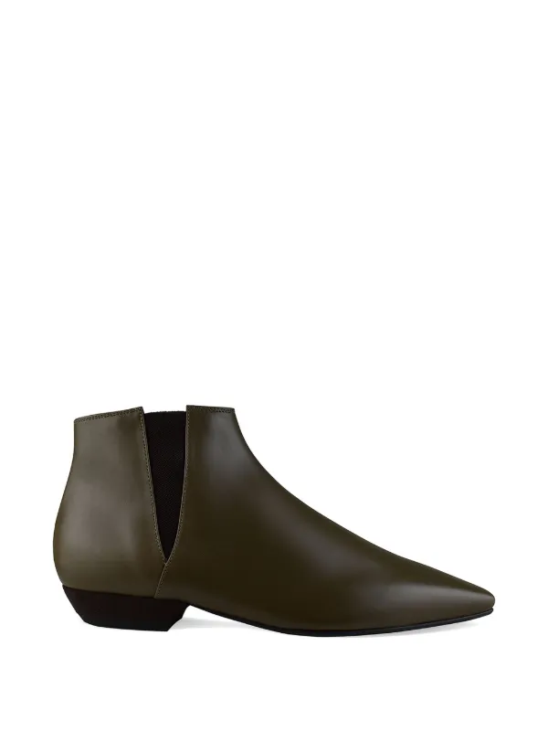 Loro Piana Sumire Pointed-toe Ankle Boots in Green