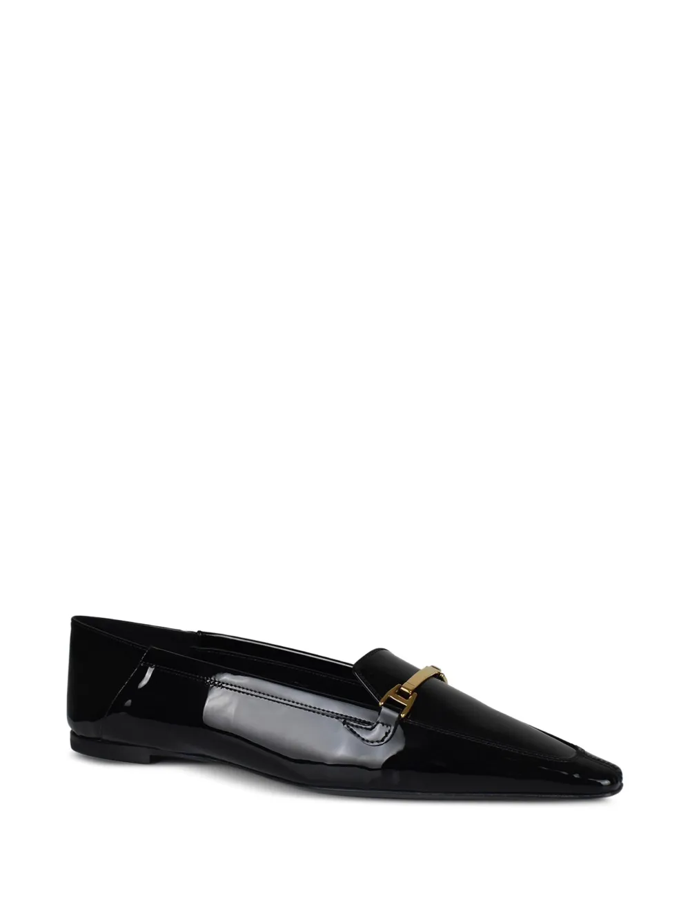 Saint Laurent Chris loafers met horsebit detail Zwart