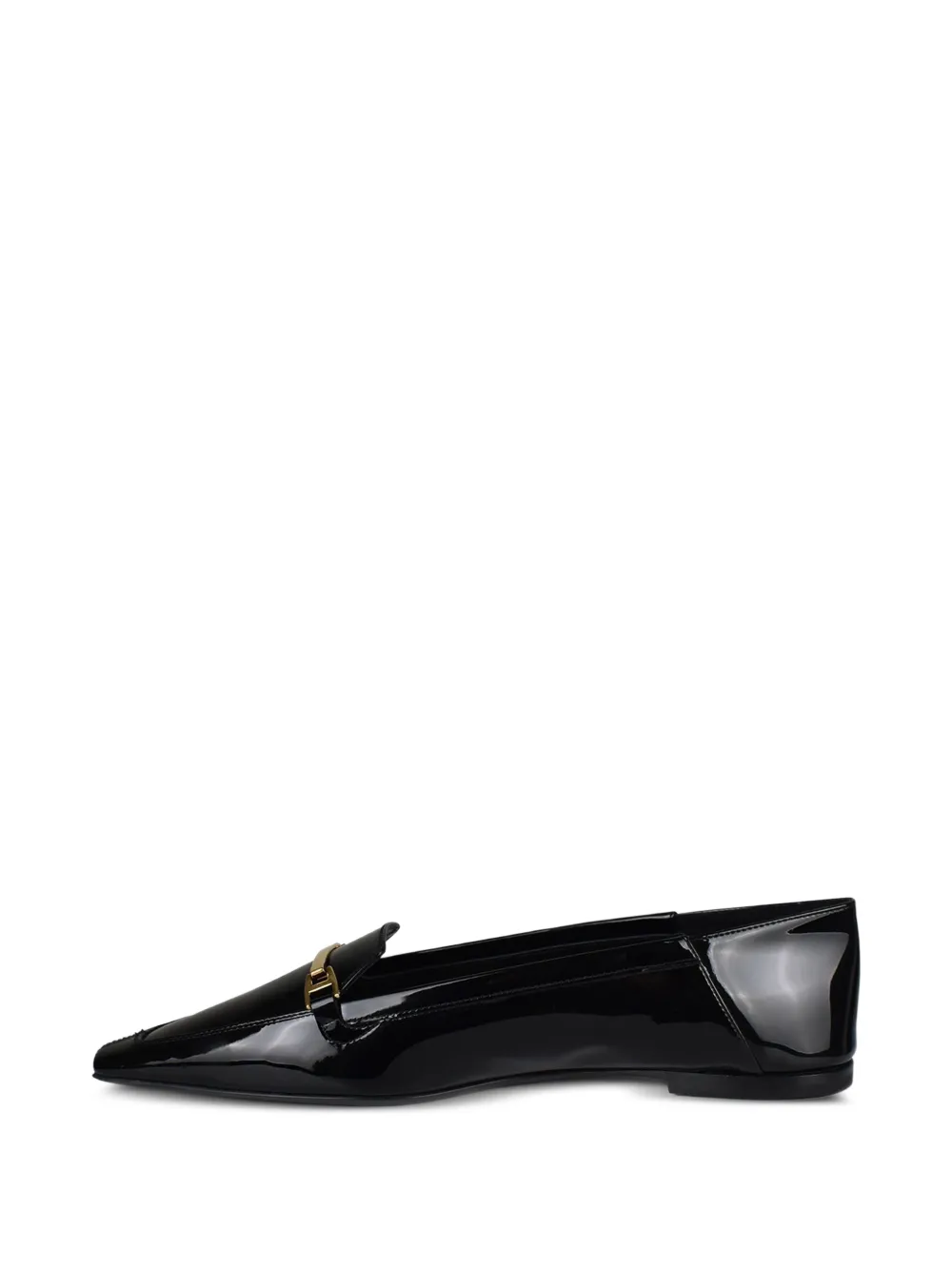 Saint Laurent Chris loafers met horsebit detail Zwart