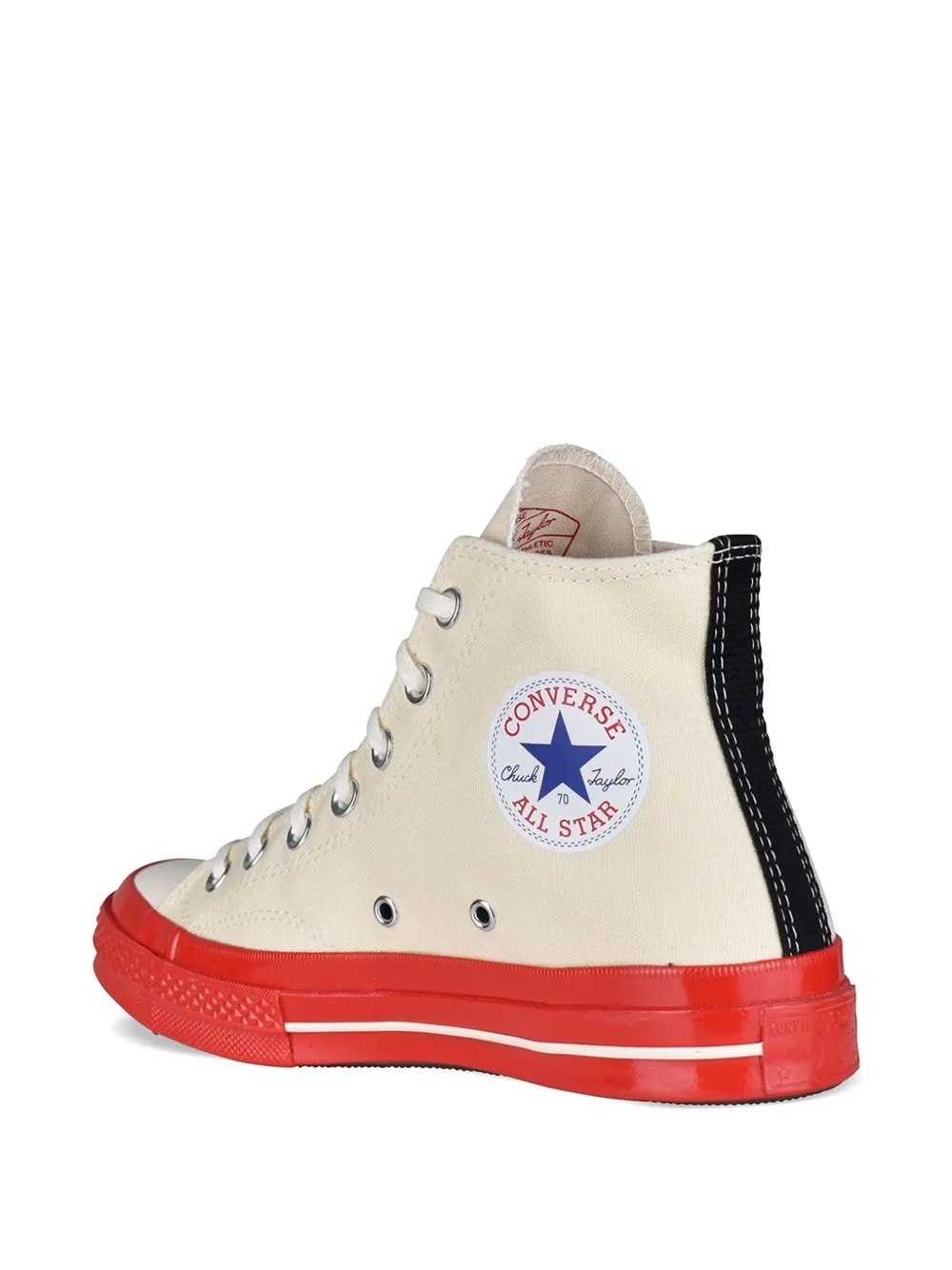Comme Des Garçons Play x Converse x Converse high-top sneakers met hartlogo Beige