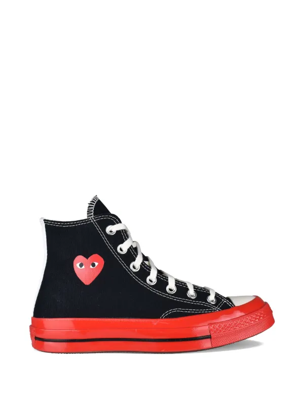 Comme des Garçons Chuck Taylor Heart-print Sneakers in Black