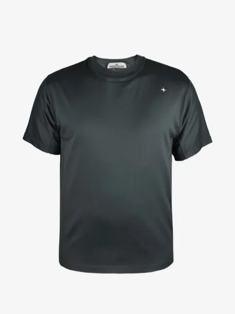 Stone Island playera con detalle del logo y cuello redondo