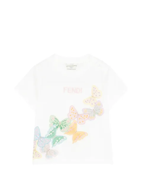 Fendi Kids butterfly-print T-shirt