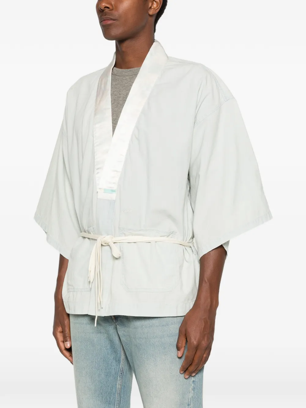 Kenzo Wikkeloverhemd met contrasterende kraag Blauw