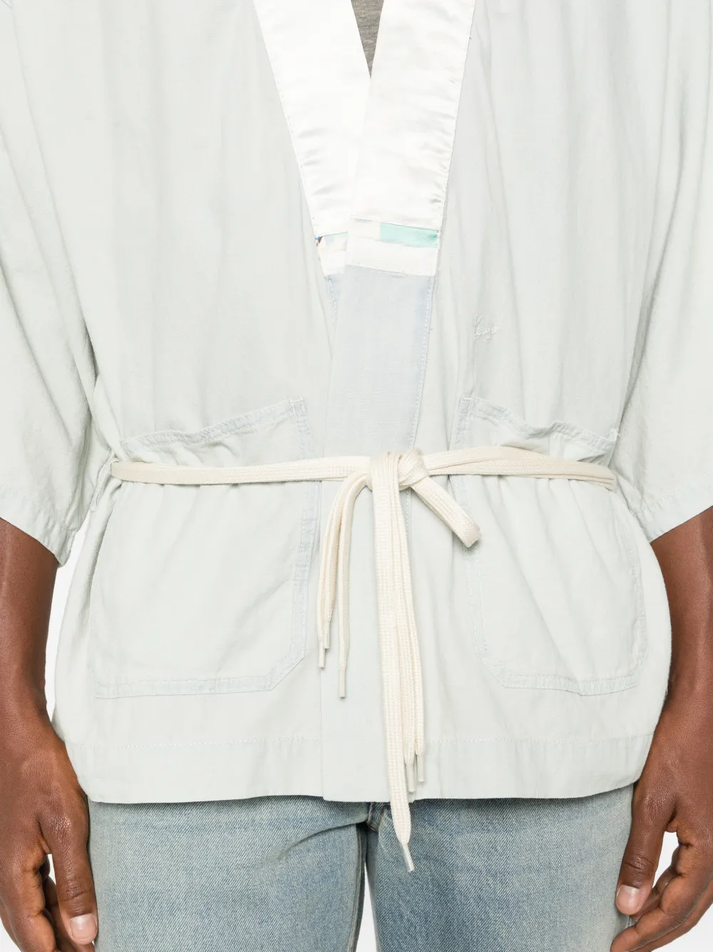 Kenzo Wikkeloverhemd met contrasterende kraag Blauw