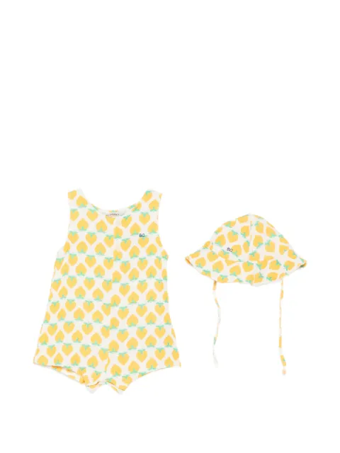 Bobo Choses strawberry-print rompers set