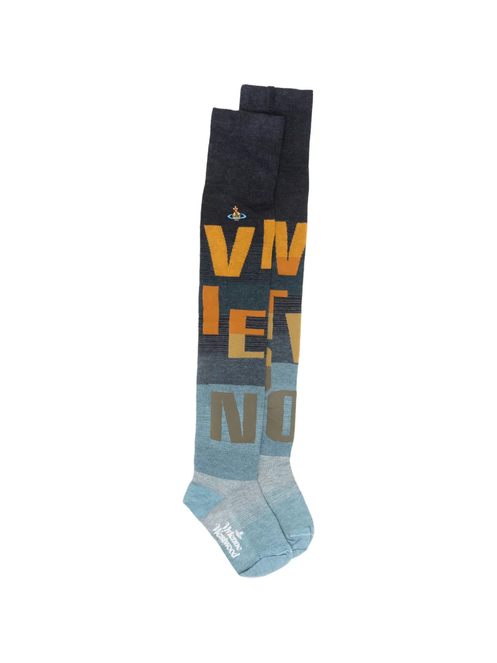 Vivienne Westwood logo-lettering socks - Blu