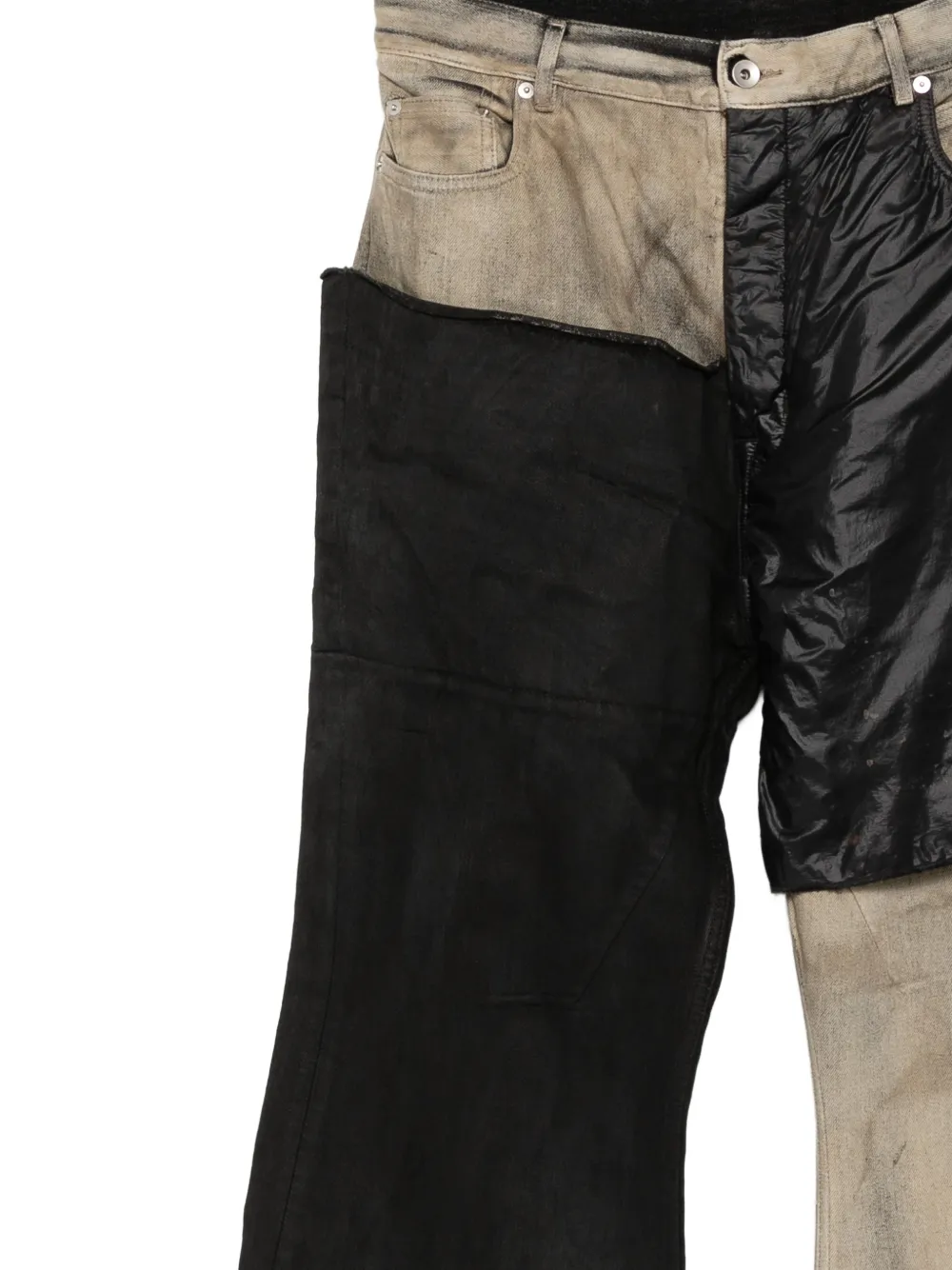 Rick Owens DRKSHDW Jeans met vervaagd effect en vlakken Zwart