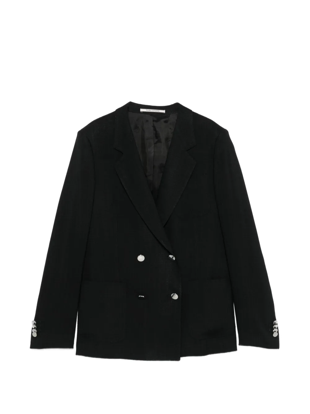 Tagliatore double-breasted notched-lapel blazer - Schwarz