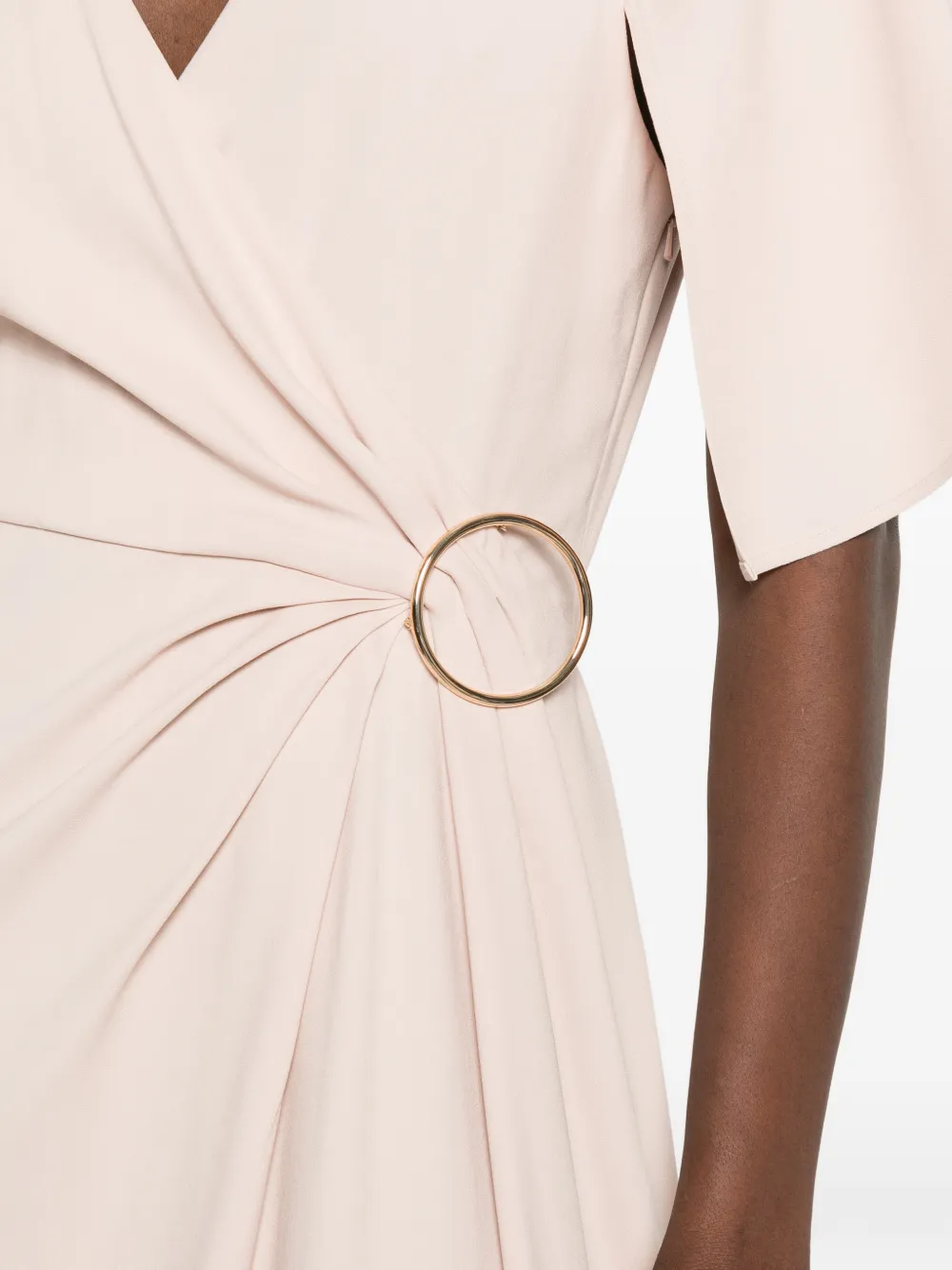 Max Mara Asymmetrische jurk ring-detail Roze