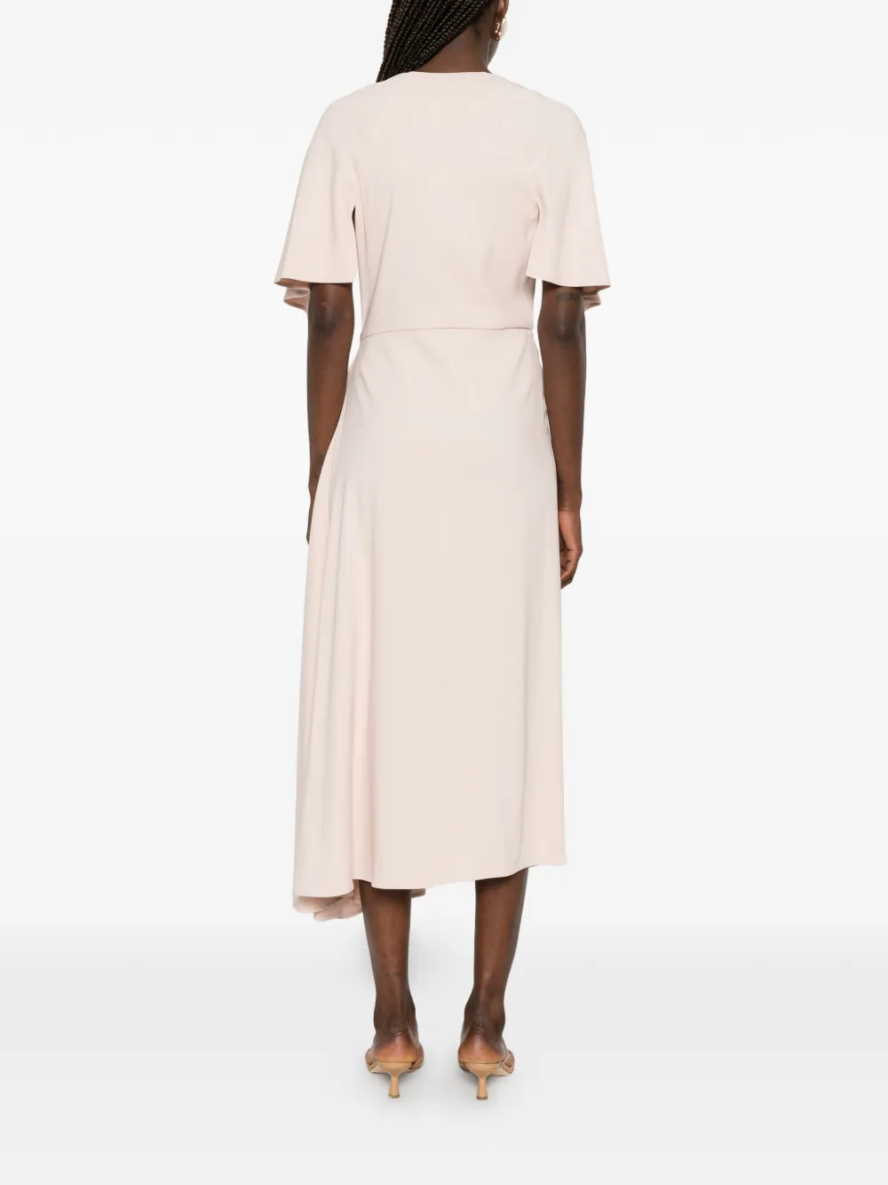 Max Mara Asymmetrische jurk ring-detail Roze