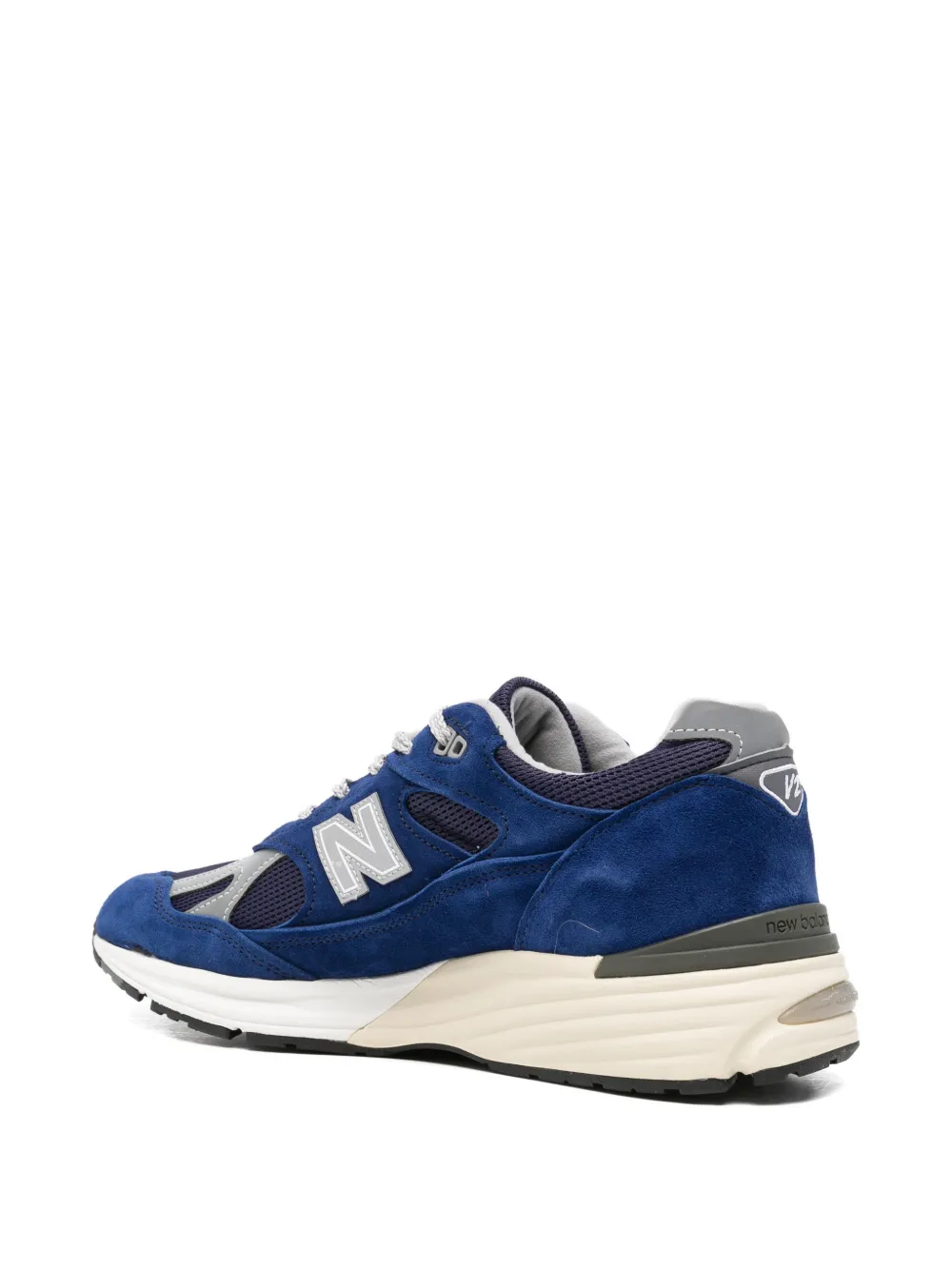New Balance 991v2 suede-panelled sneakers Blauw