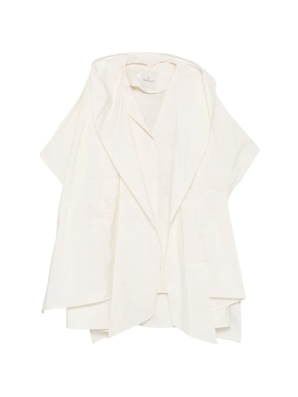 Moncler hooded cape - Nude