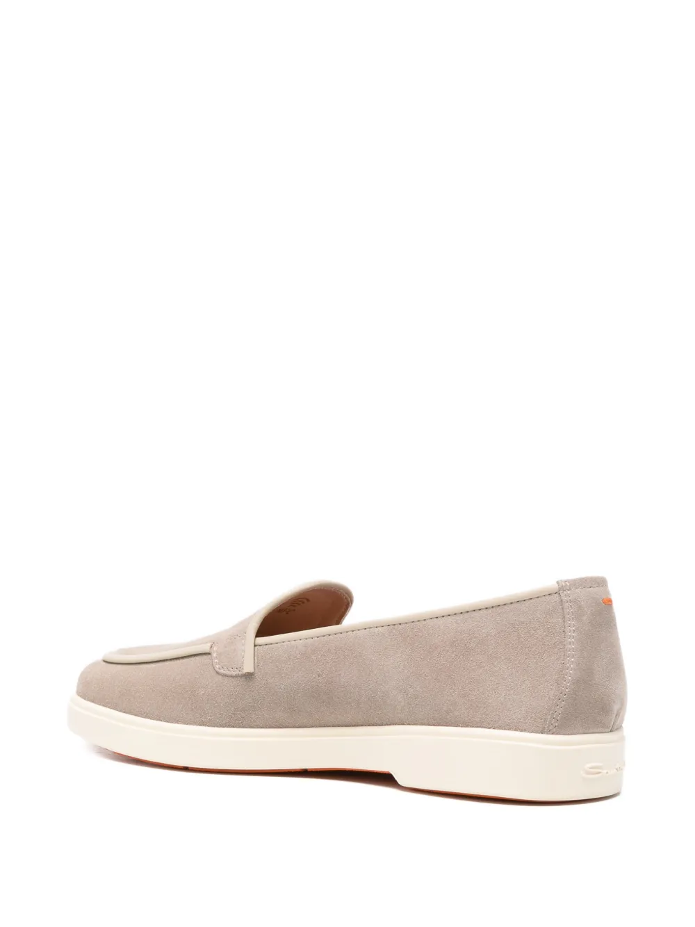 Santoni Debora suede-finish almond-toe loafers Bruin