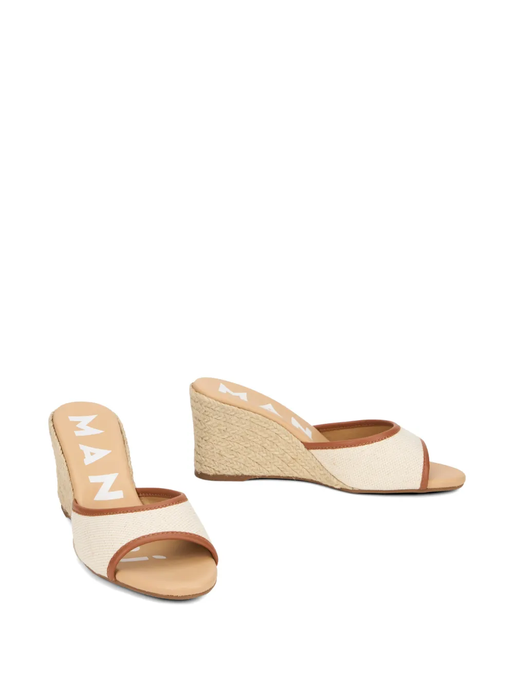 Manebi wedge heeled sandals Beige