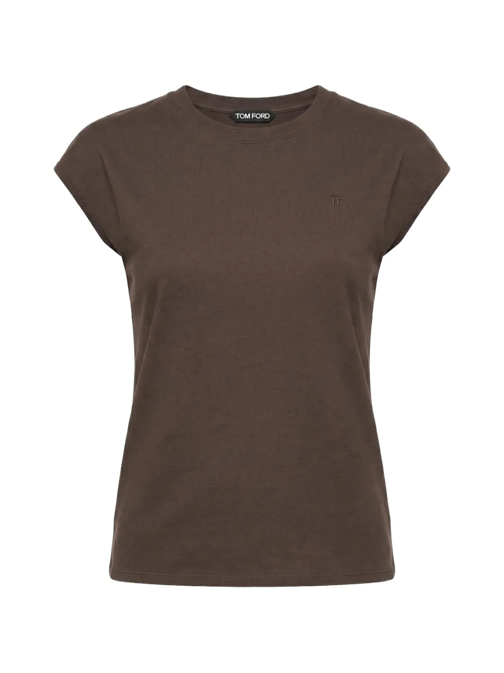 TOM FORD logo-embroidered T-shirt - Marrone