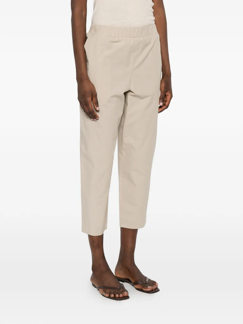 Dusan Broek met toelopende pijpen Beige