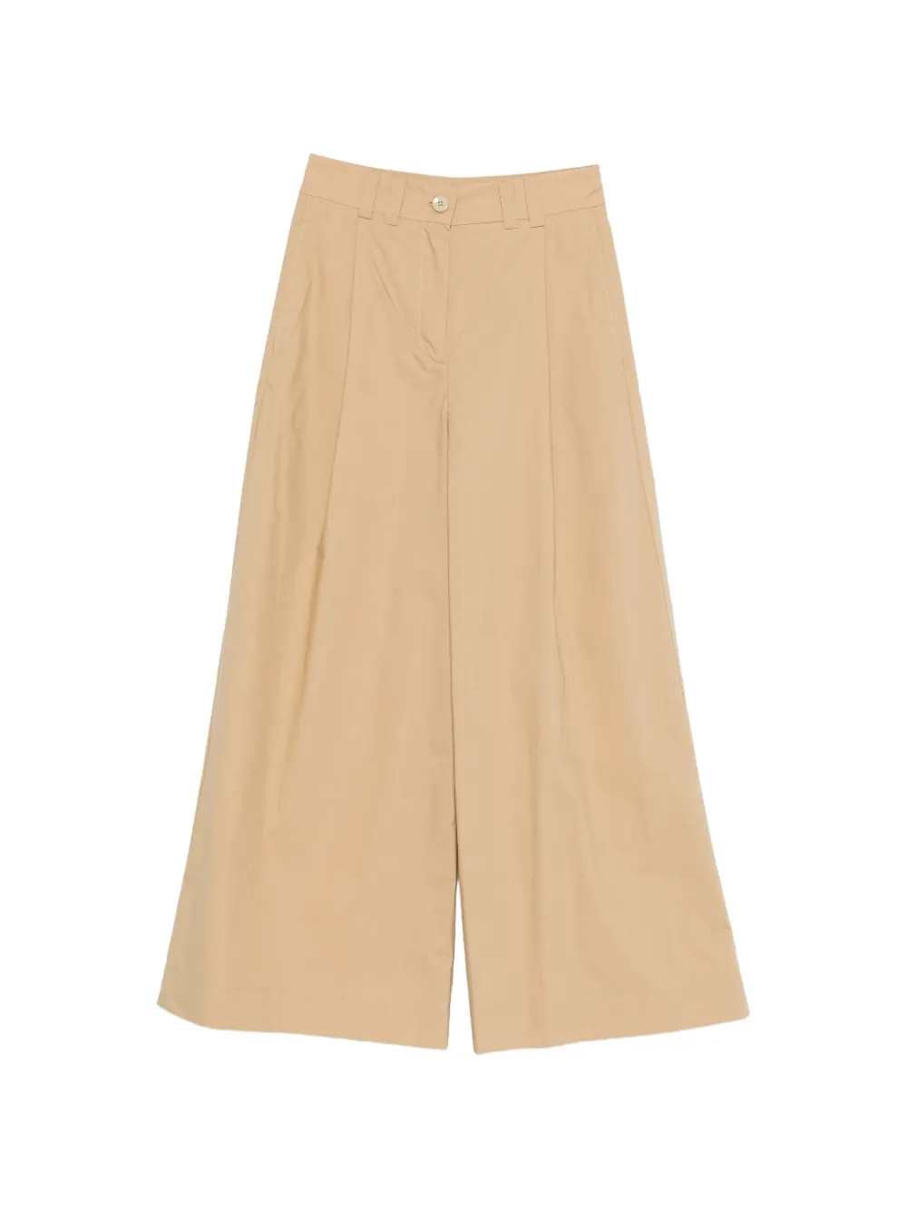 SOLOTRE pocket pleated palazzo pants - Toni neutri