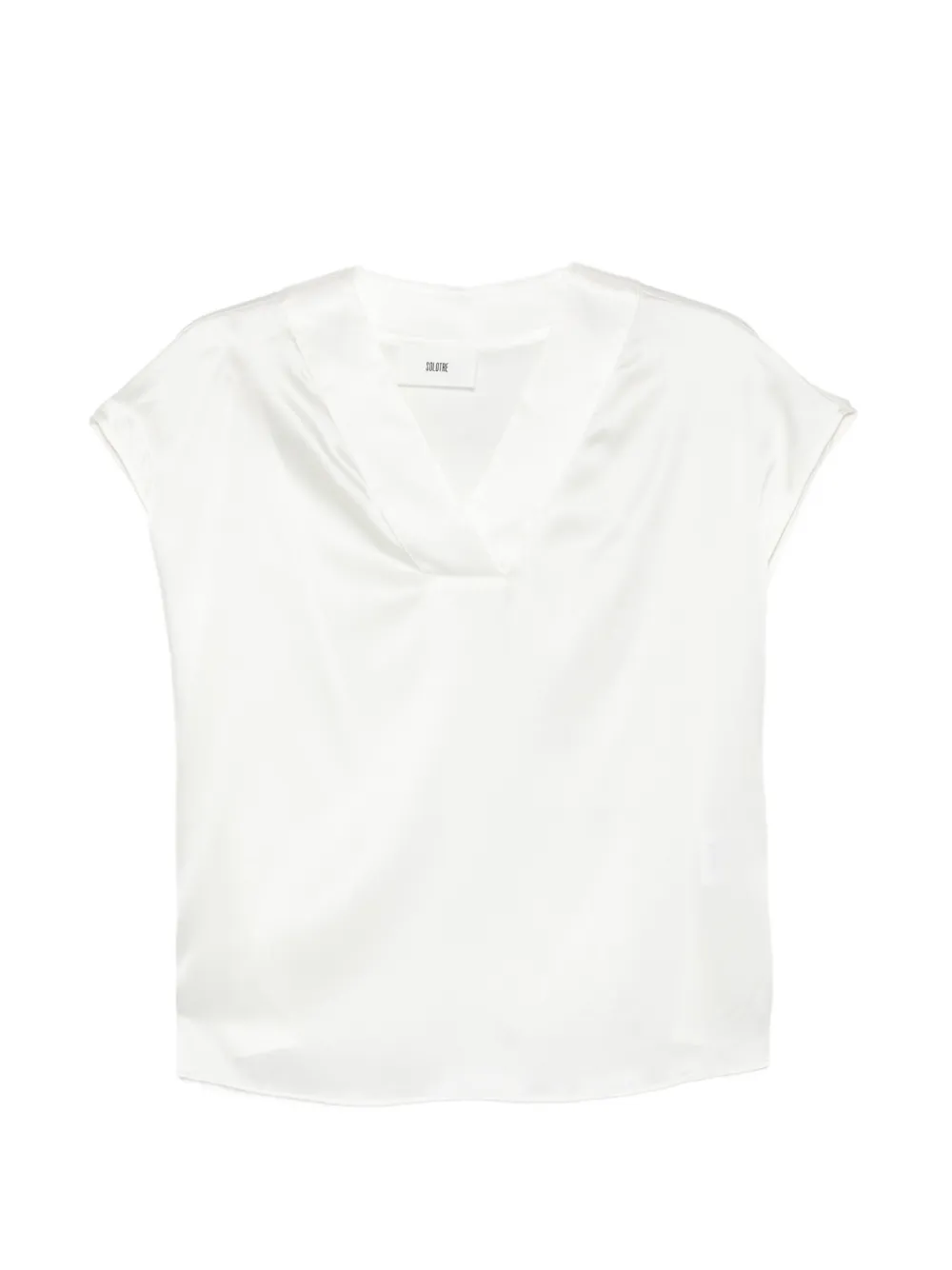 Solotre V-neck Blouse In White