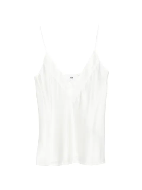 SOLOTRE satin V-neck top