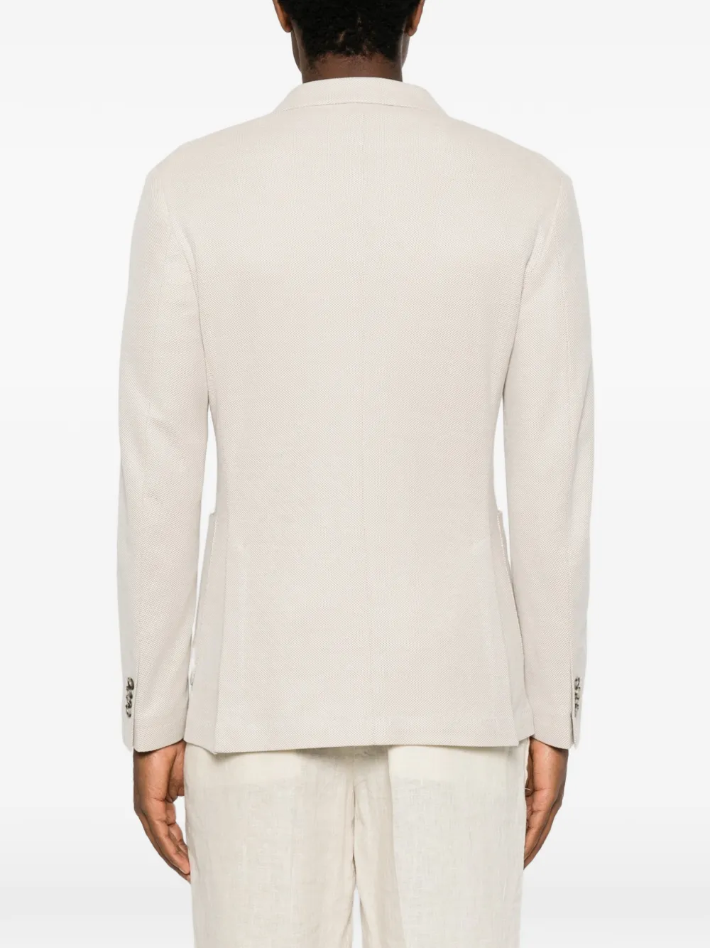 Manuel Ritz Blazer met enkele rij knopen en gekerfde revers Beige