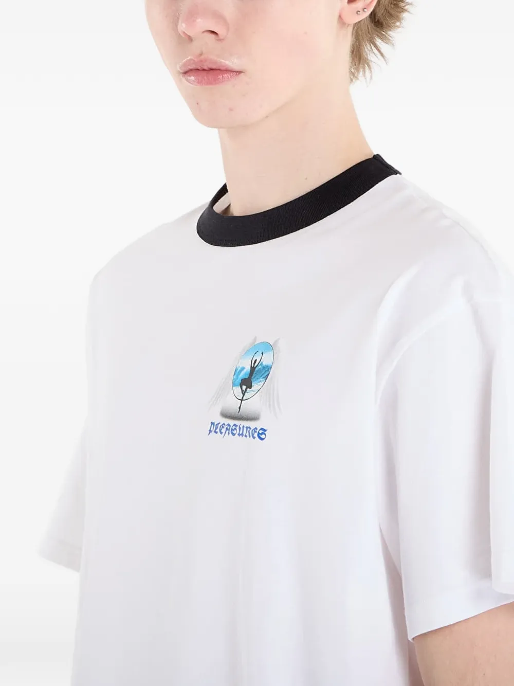 Pleasures T-shirt met grafische print Wit