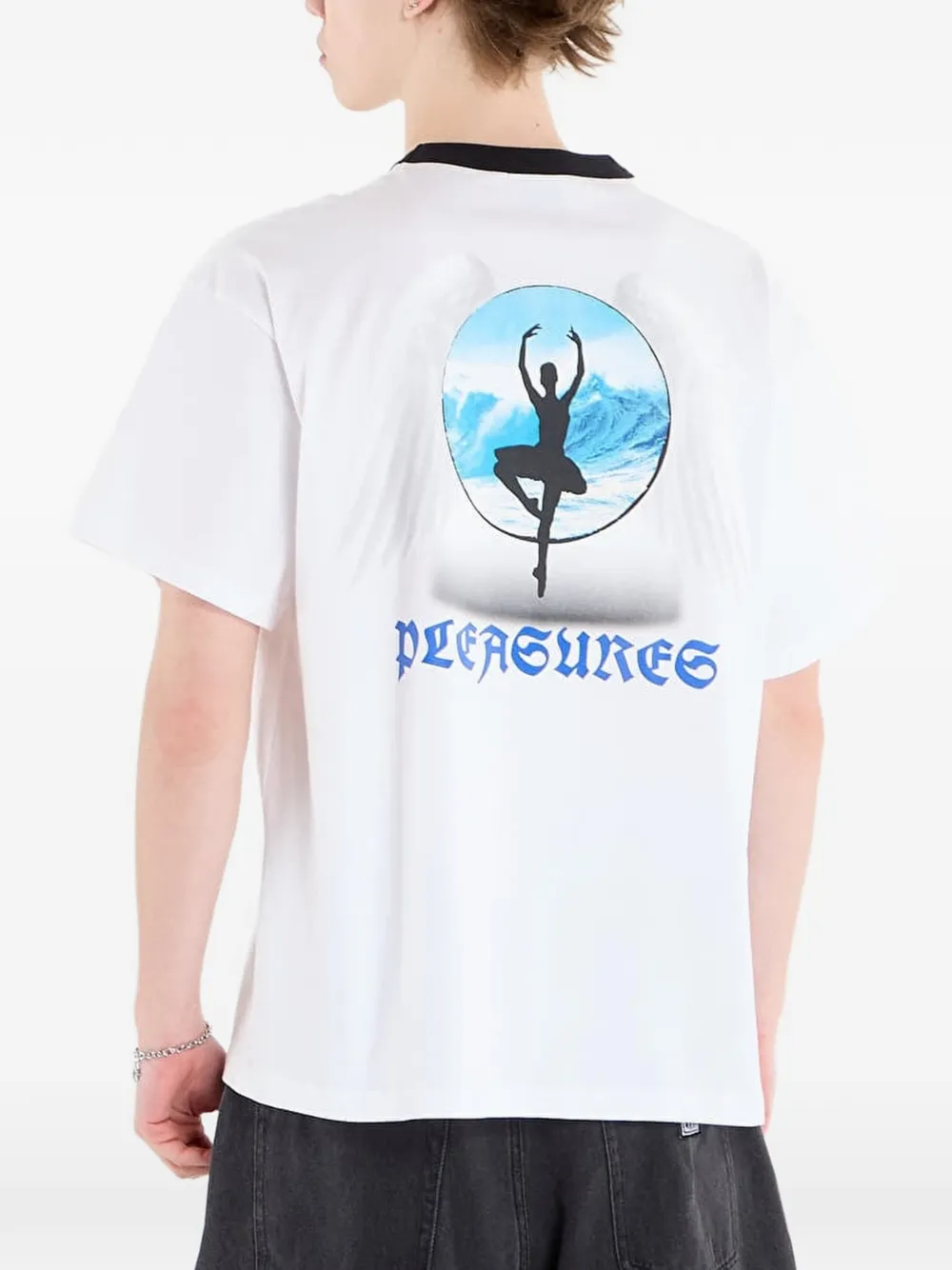 Pleasures T-shirt met grafische print Wit