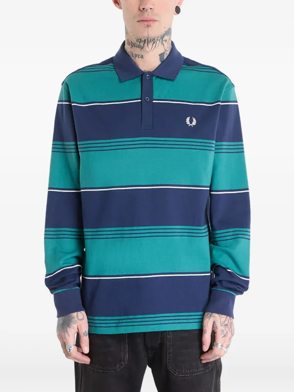 Fred Perry ストライプ ポロシャツ | ブルー | FARFETCH JP