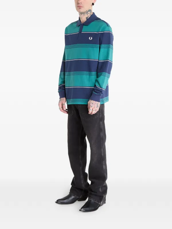 Fred Perry ストライプ ポロシャツ | ブルー | FARFETCH JP