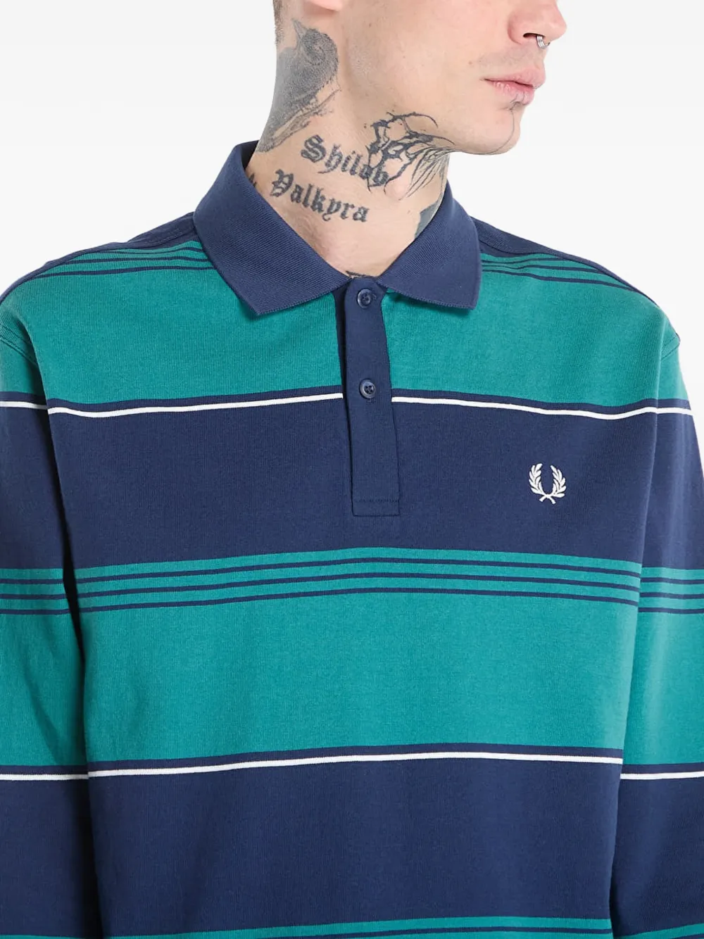 Fred Perry Gestreept poloshirt Blauw