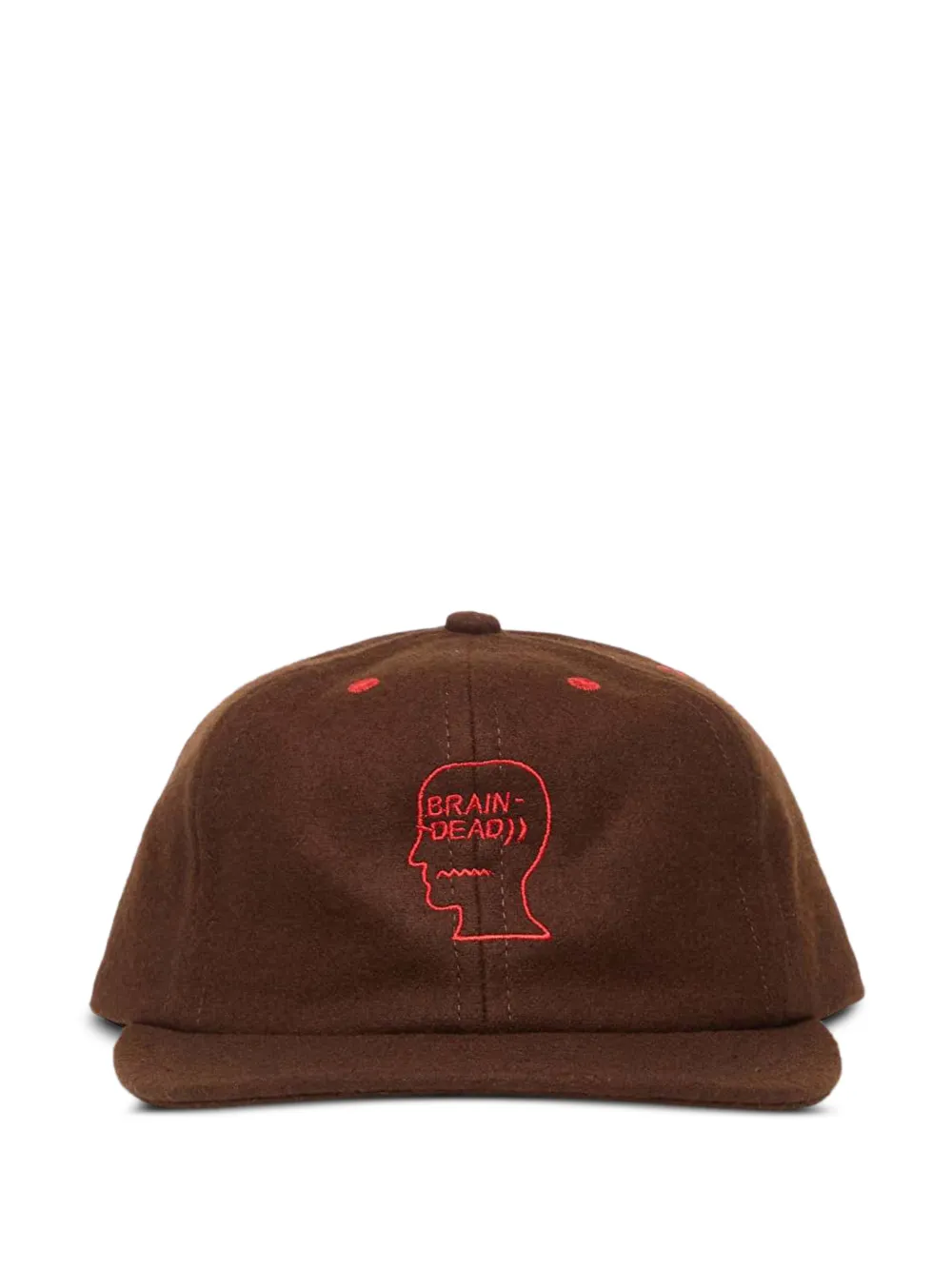 Brain Dead Logo-detail Baseball Cap In Brown