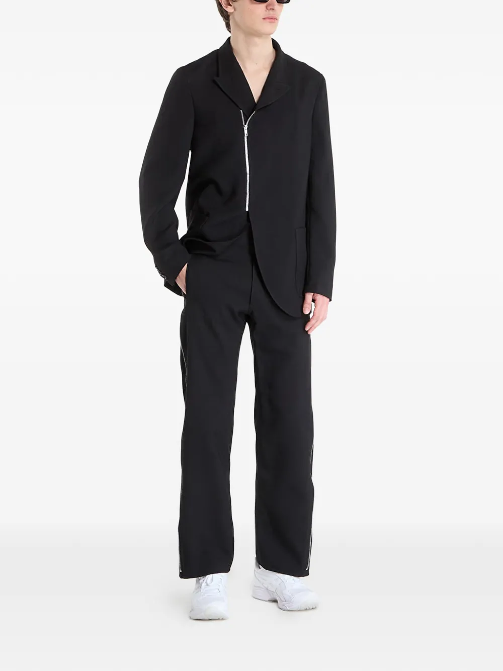 Comme Des Garçons Shirt Broek met rits aan de zijkant Zwart