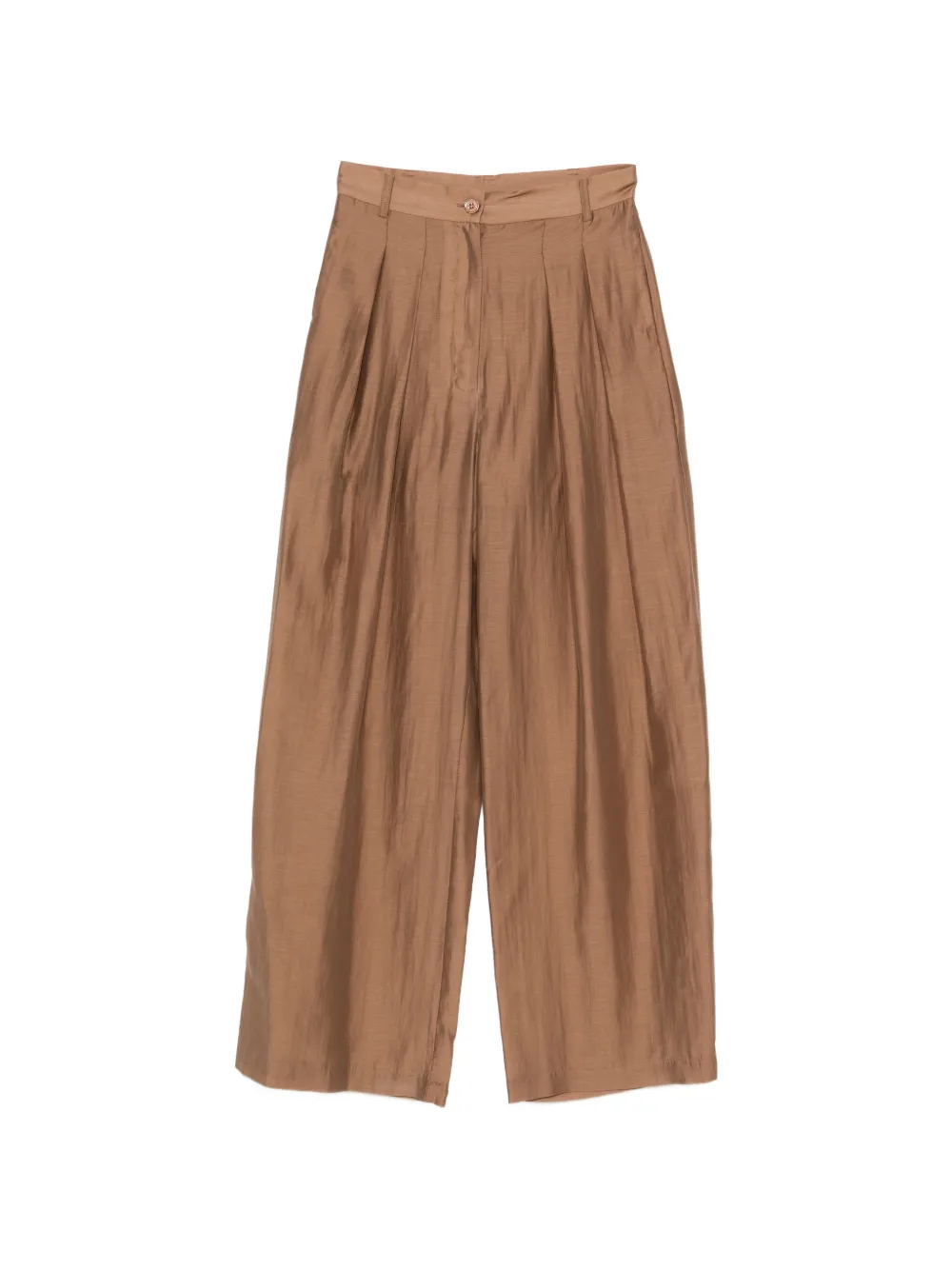 SOLOTRE pleated trousers - Toni neutri