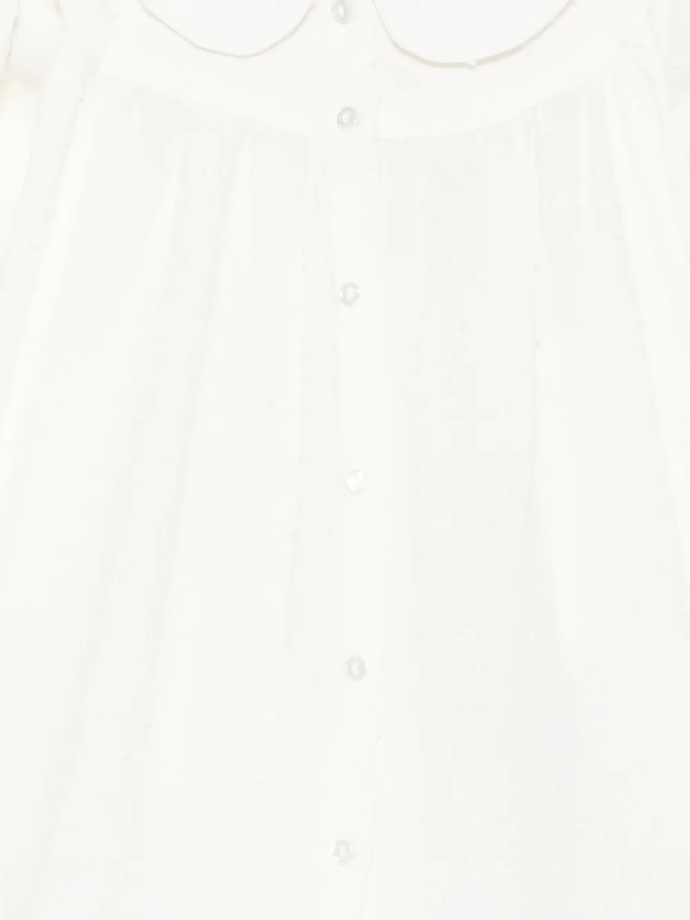 MAR COPENHAGEN KIDS Shirt met Peter Pan-kraag en Zwitserse stippen Beige